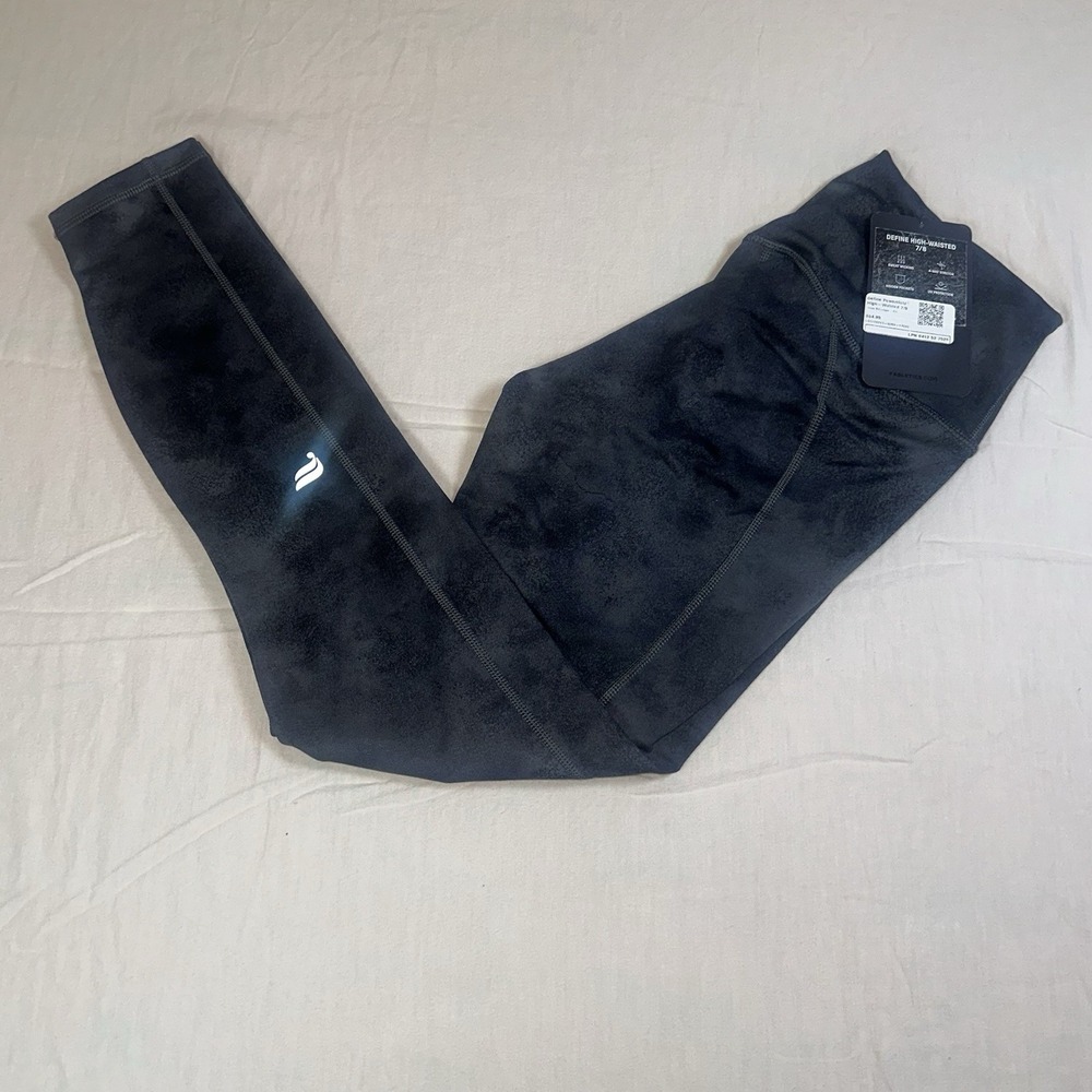 Fabletics Define Power Hold High Waisted‎ 7/8 Leggings Onyx Smudge Size XS NWT